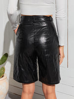 Leather Look Bermuda Shorts