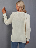 Raglan Sleeve Button Front Cardigan