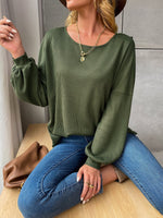 Drop Shoulder Cut Out Back Tee