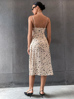 Dalmatian Print Knot Front Cami Dress