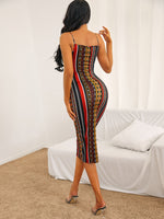 Graphic Print Bodycon Dress