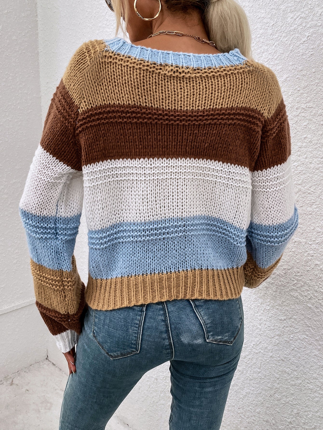 Cut And Sew Raglan Sleeve Sweater