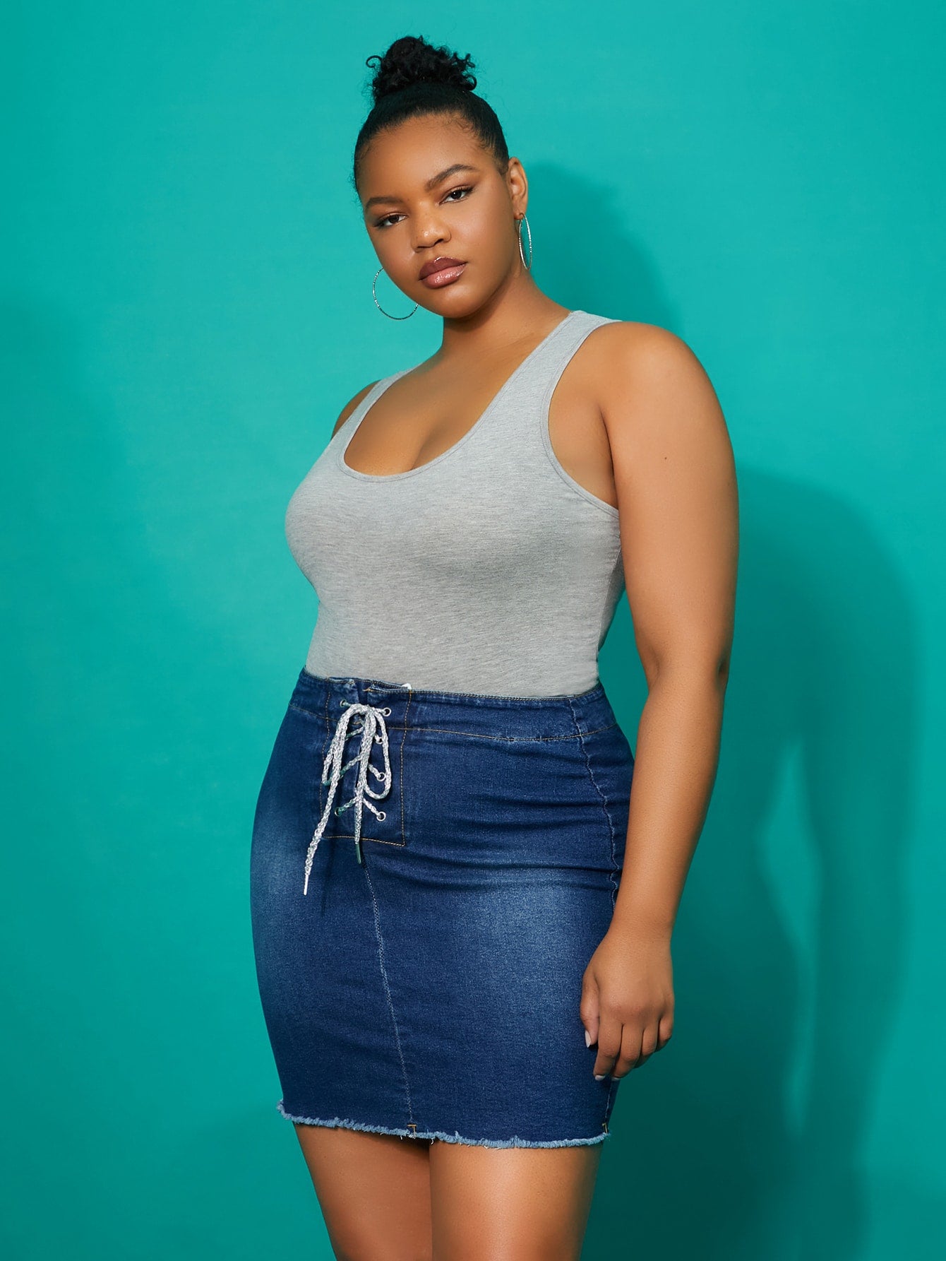 Plus Size Denim Skirts Producers