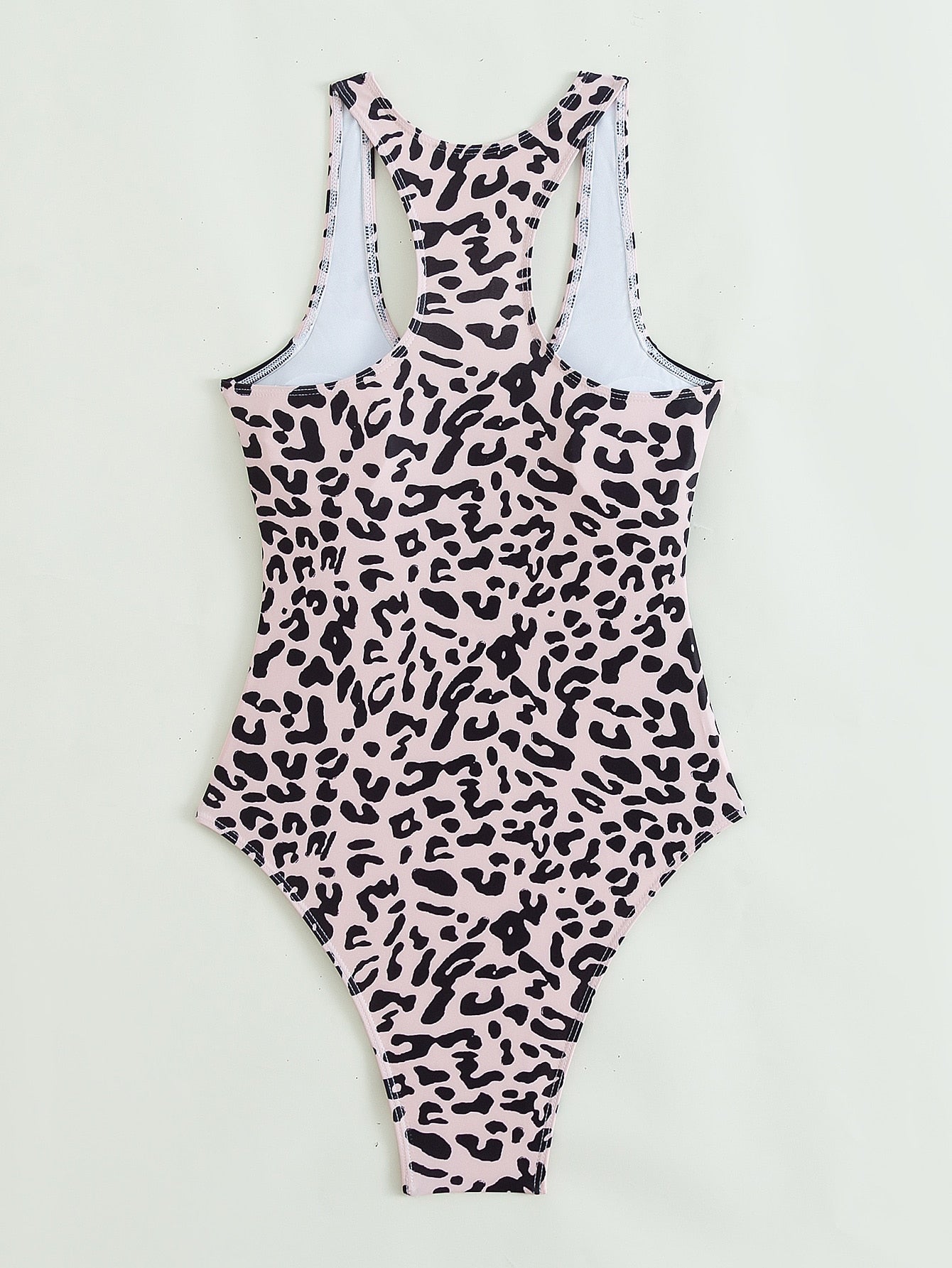 Leopard Zip Front One Piece Swimsuit