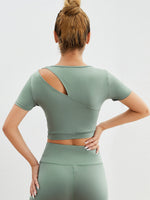 Cut Out Crop Sports Tee