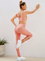 Crisscross Cut Out Sports Tank Top & Leggings
