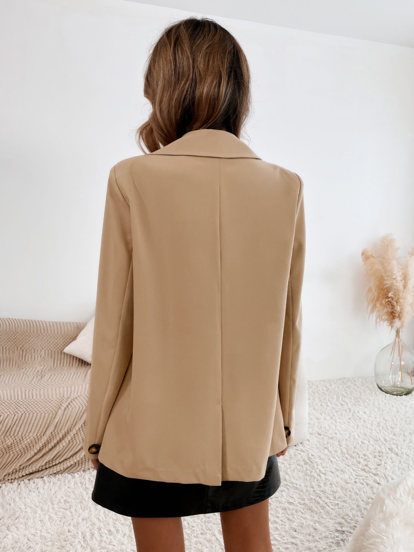Double Button Flap Detail Blazer