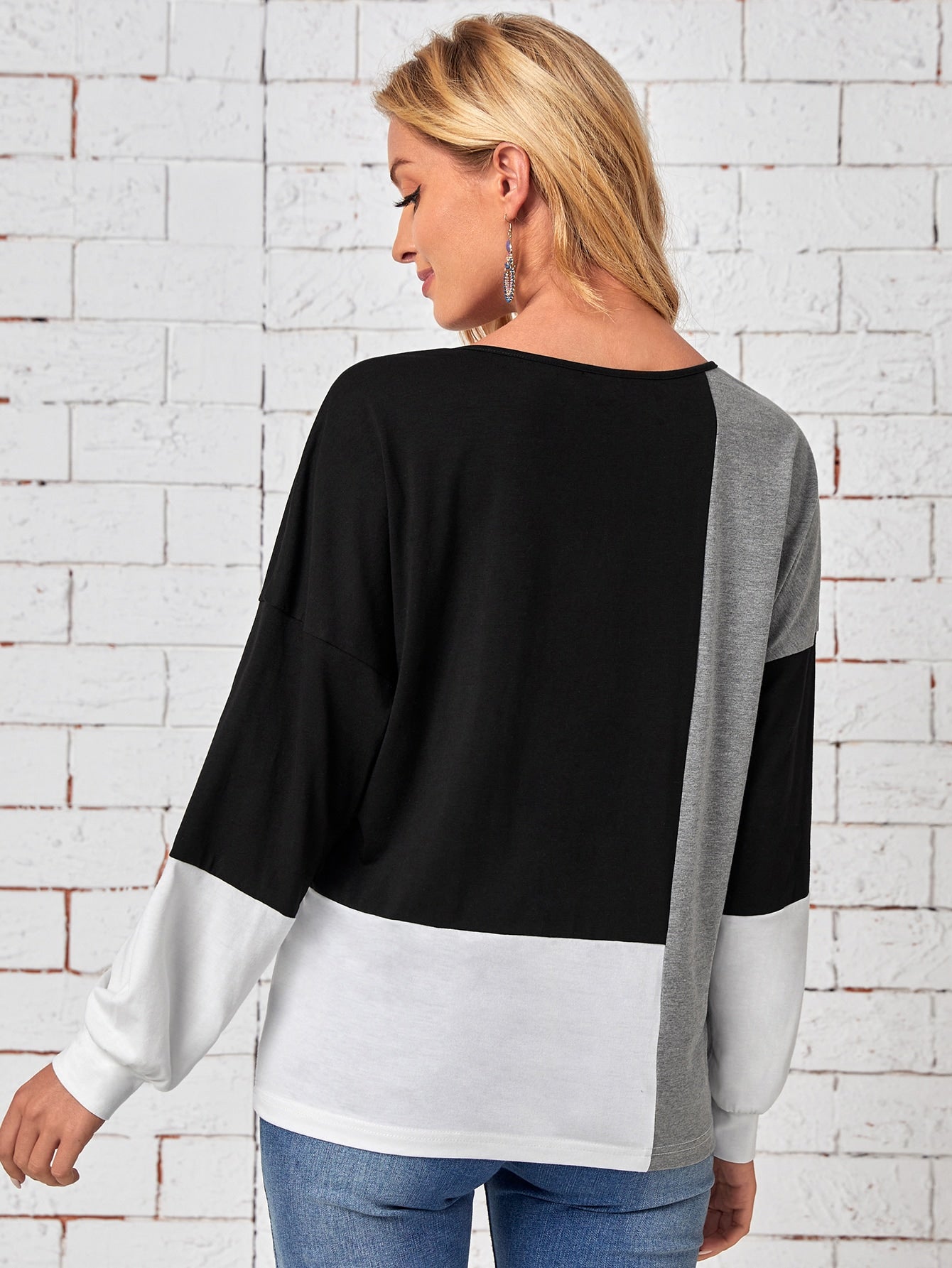 Cut And Sew Drop Shoulder Tee
