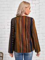 Striped & Geo Print Blouse