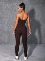 Backless Solid Unitard Unitard Jumpsuit