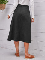 High Waist Solid Skirt