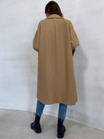 Lapel Collar Pocket Patched Overcoat