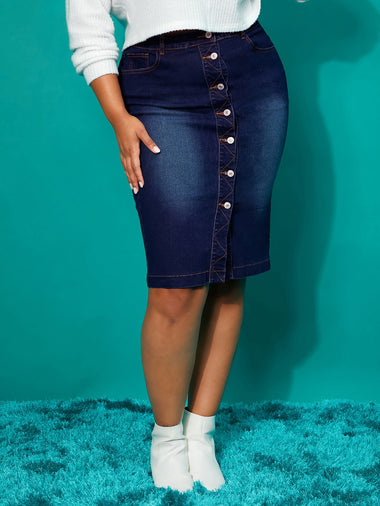 Plus Size Denim Skirts Producers