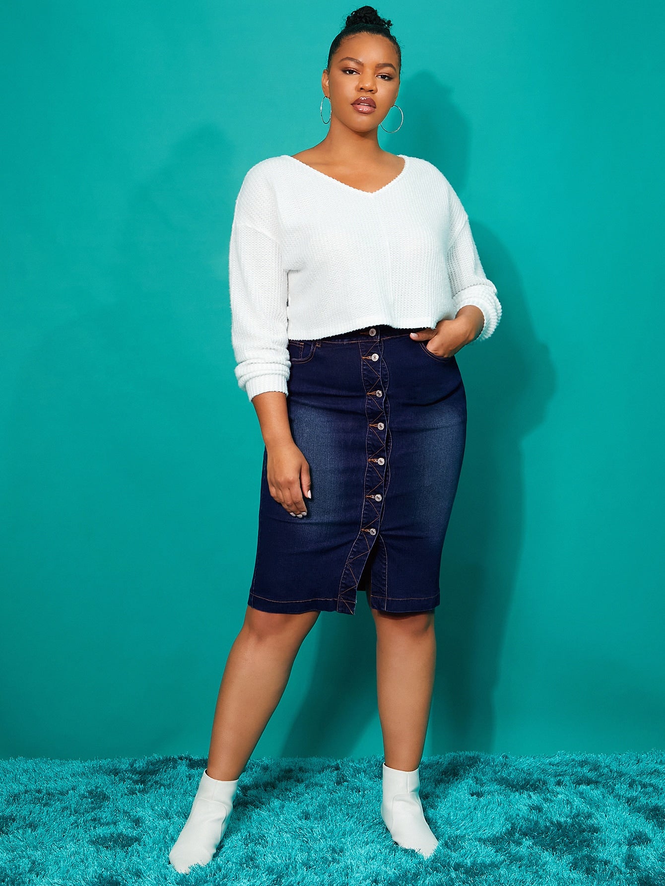 Plus Size Denim Skirts Supplier