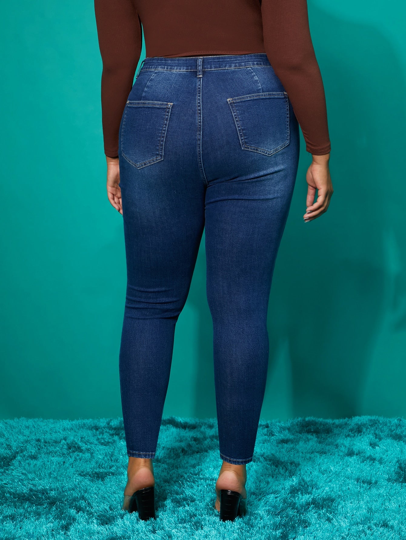 Plus Washed Skinny Jeans