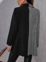 Houndstooth Double Breasted Tweed Blazer