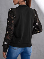 Floral Pattern Fuzzy Zipper Bomber Jacket