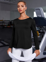 High Stretch Cut Out Back Sports Tee