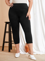 Plus Wideband Waist Capri Leggings