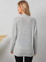 Surplice Neck Drop Shoulder Pullover