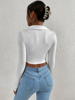 Ribbed Knit Crop Tee