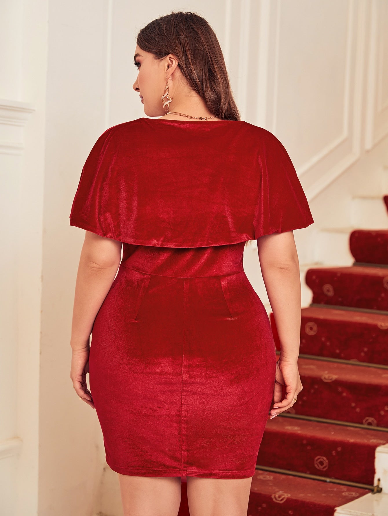 Plus Velvet Bodycon Cami Dress & Top