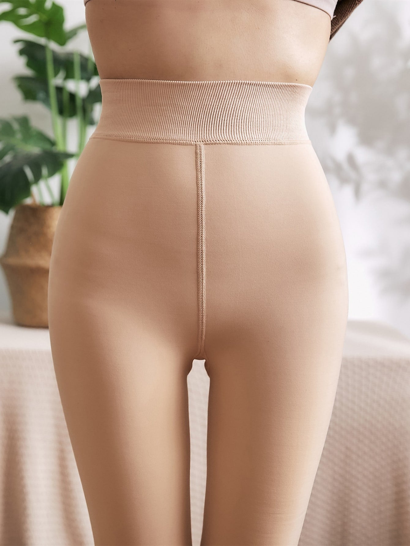 1pair Solid Leggings