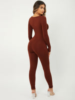 Sweetheart Neck Ruched Unitard Jumpsuit
