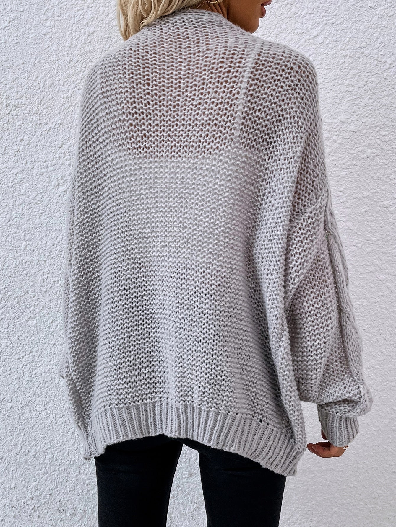 Double Pocket Drop Shoulder Cardigan