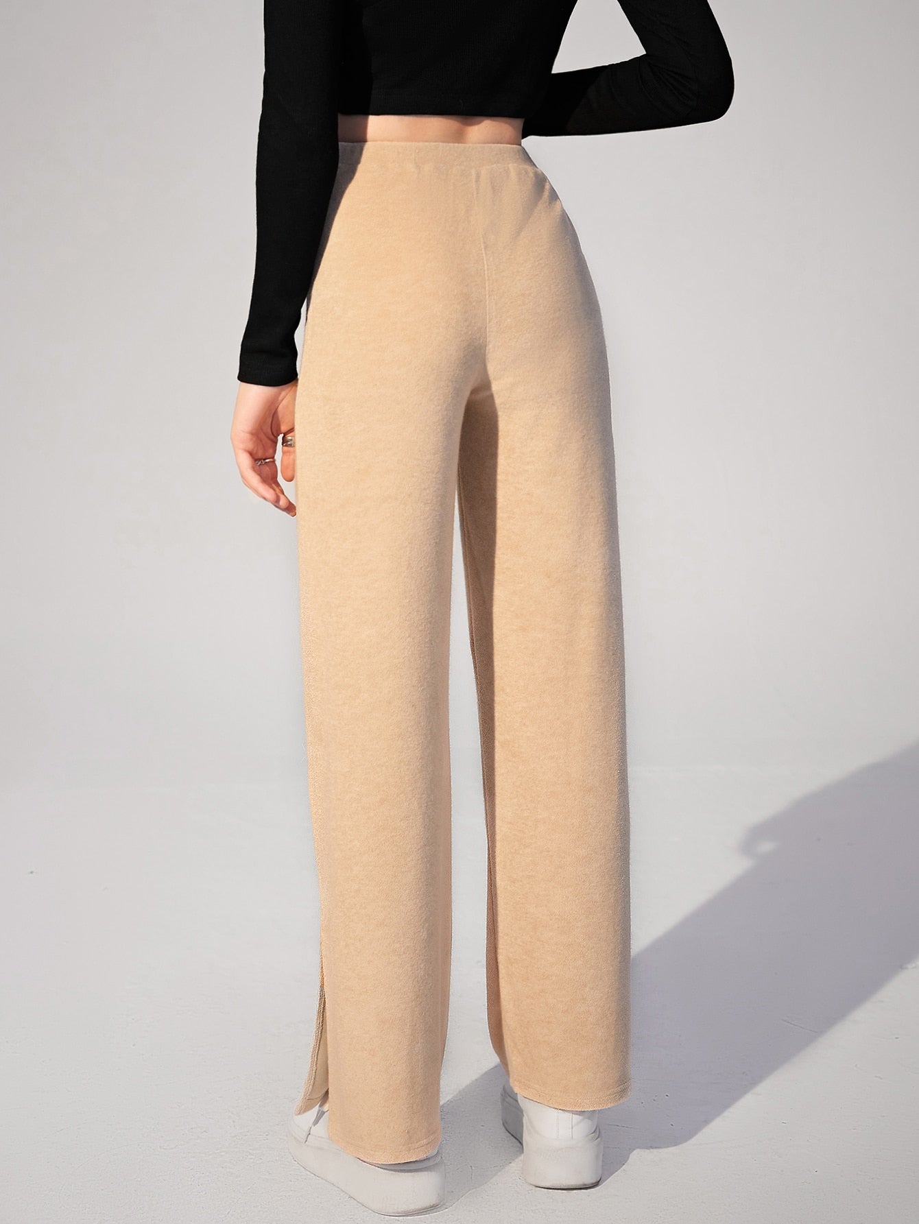 High Waist Split Hem Pants
