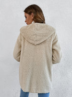 Dual Pocket Hooded Teddy Coat