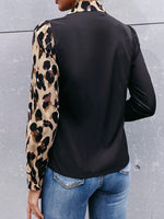 Graphic Print Button Front Blouse