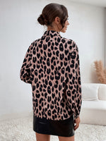 Leopard Drop Shoulder Blouse