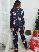 Christmas Star & Snowman Print PJ Set