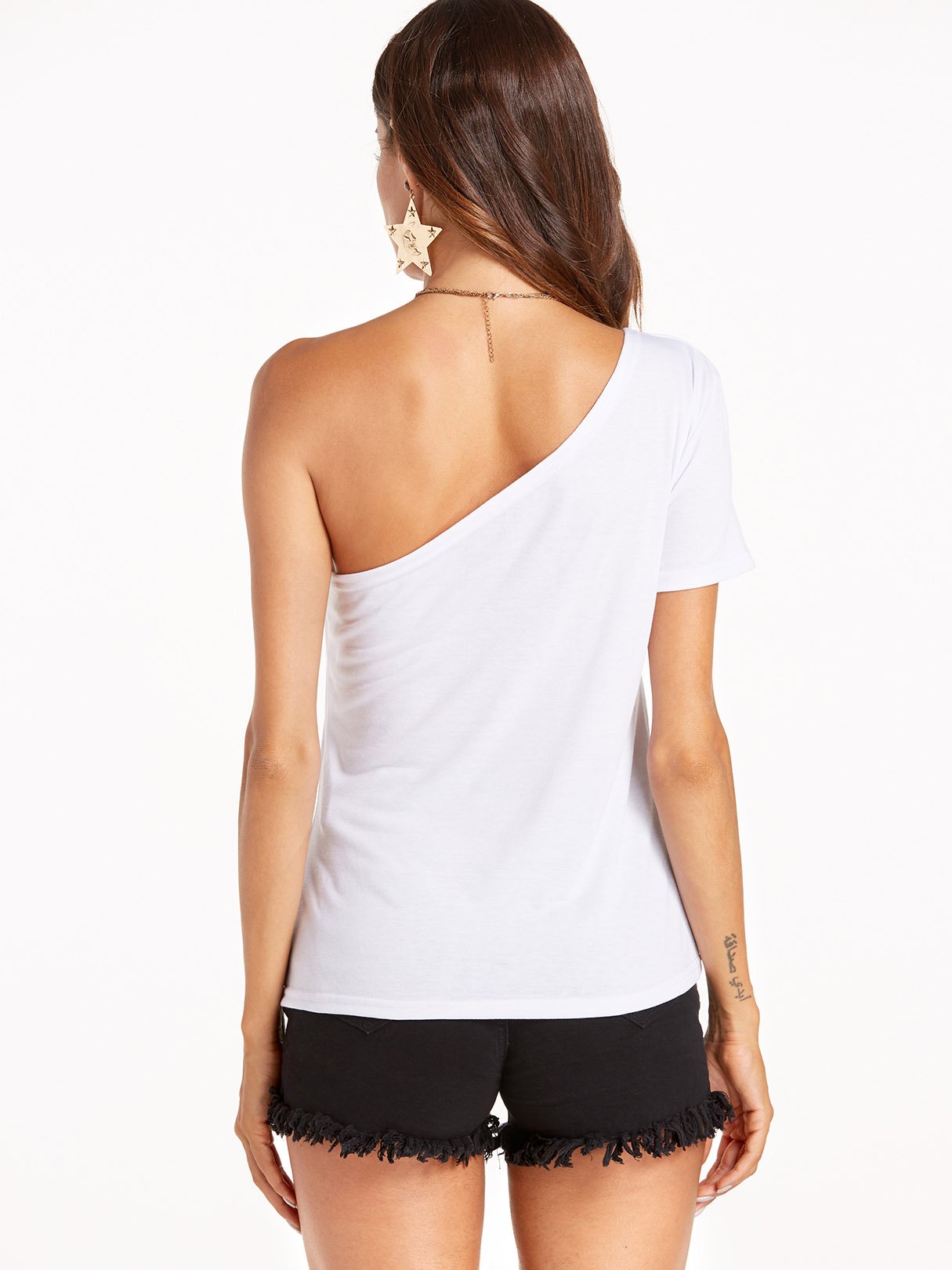 NEW FEELING Womens White T-Shirts