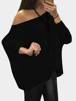 NEW FEELING Womens Black T-Shirts