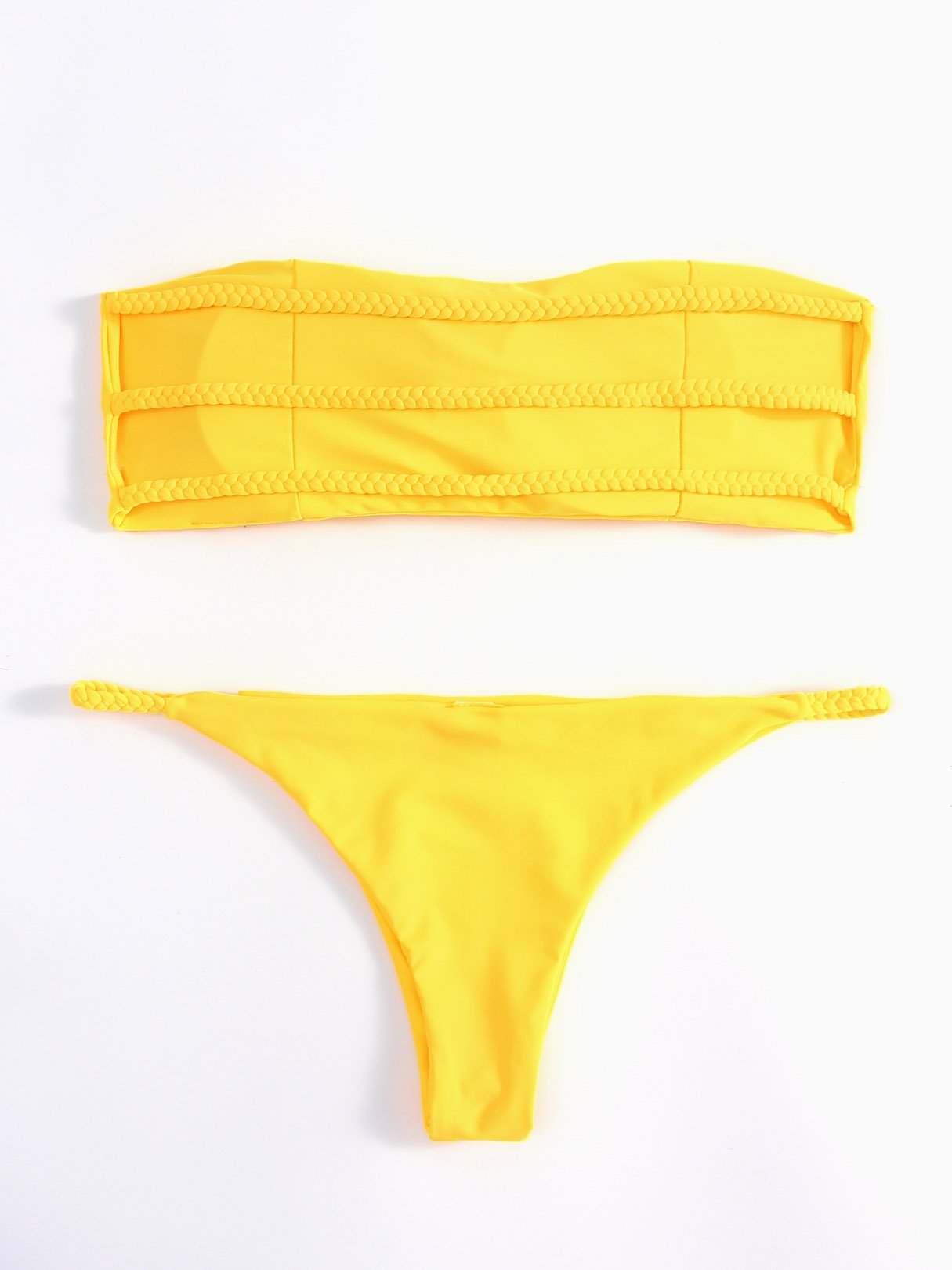 NEW FEELING Womens Yellow Bikinis