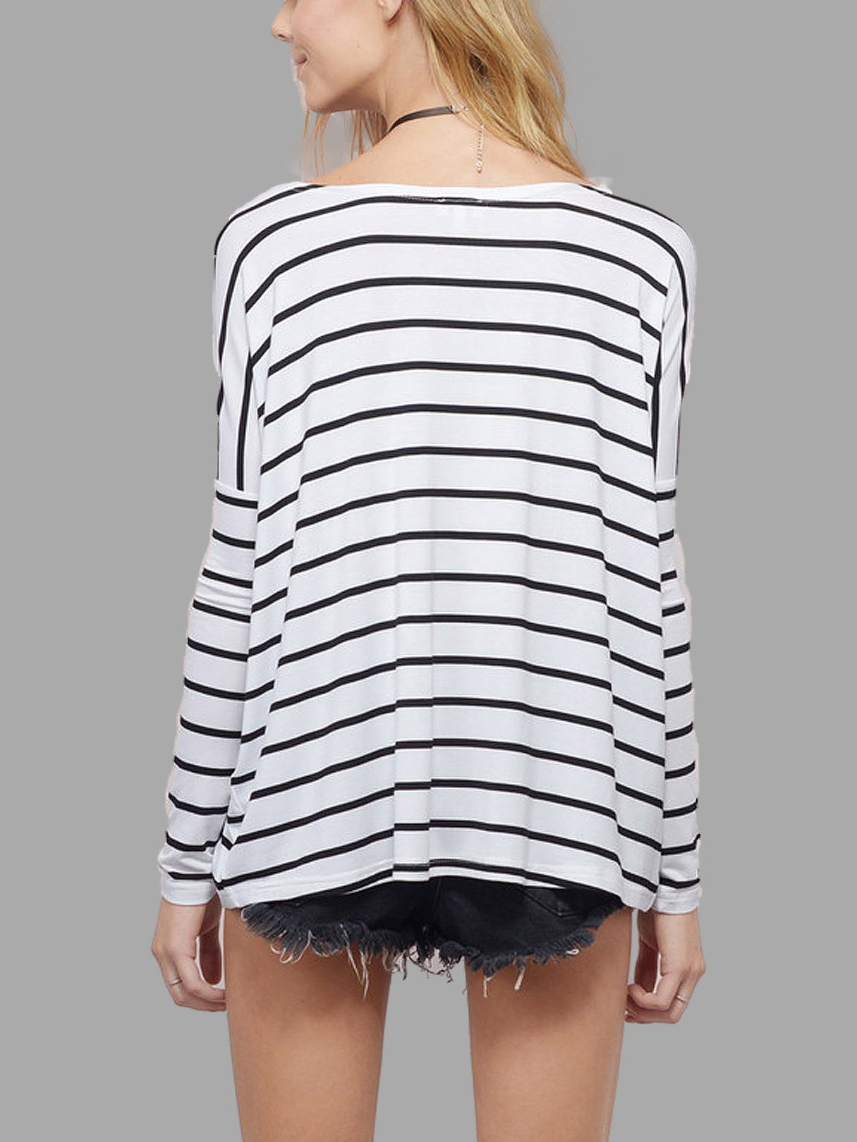 NEW FEELING Womens White T-Shirts