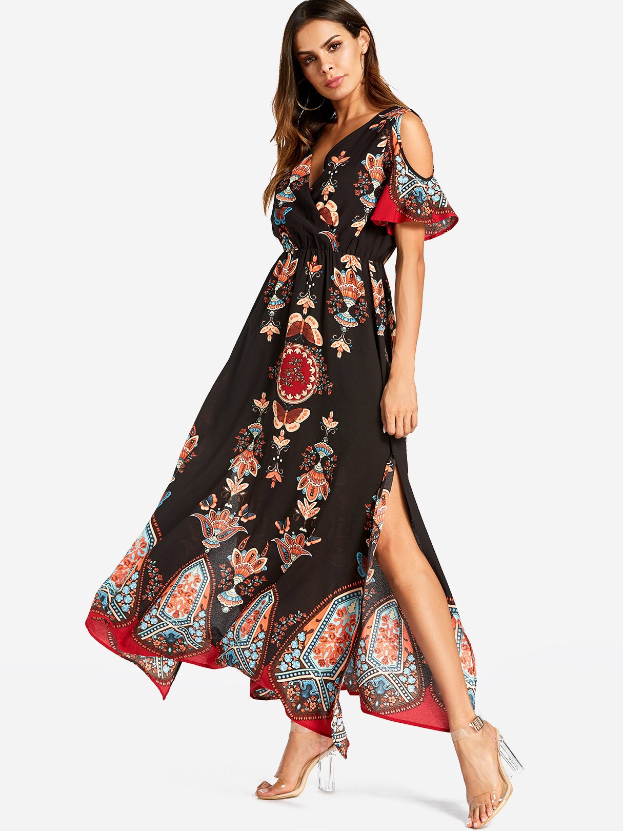 OEM Ladies Black Maxi Dresses