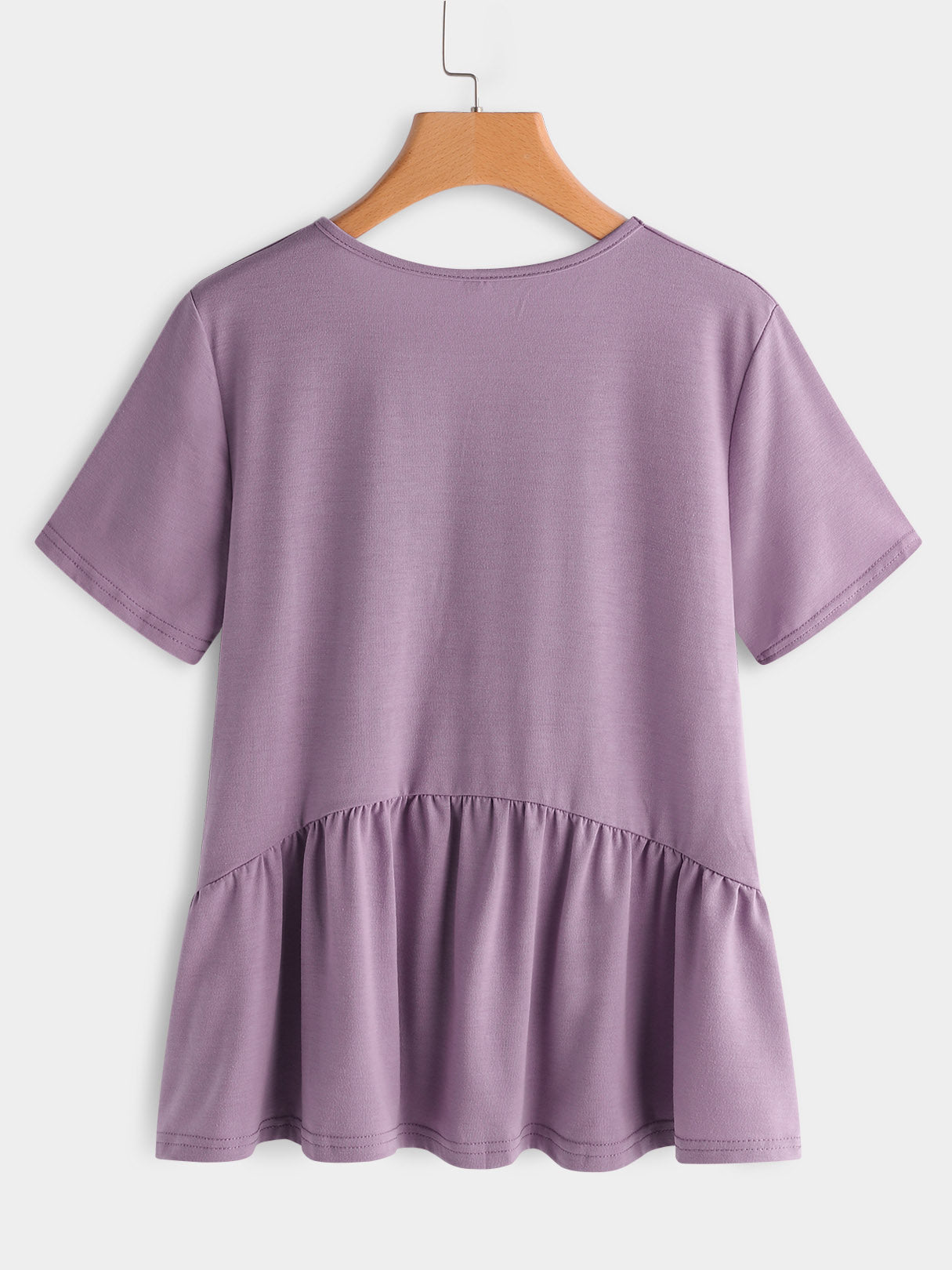 NEW FEELING Womens Purple Plus Size Tops