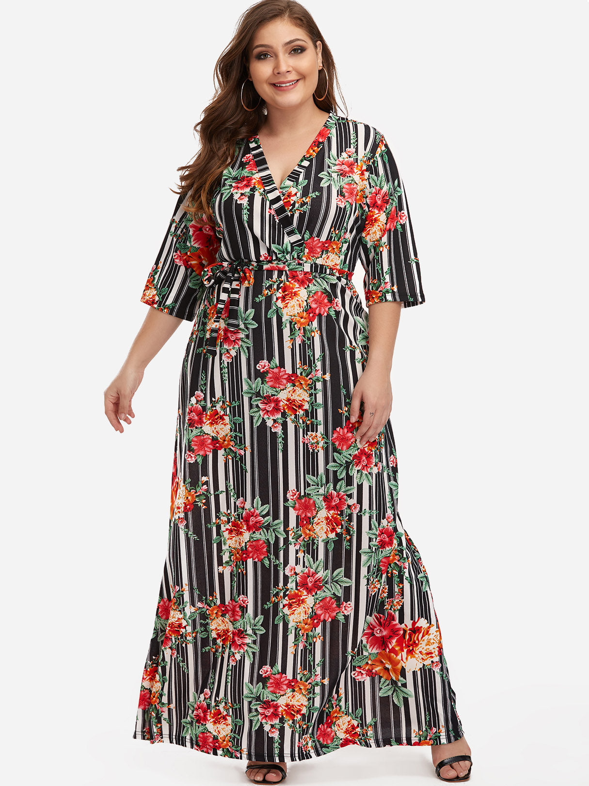 OEM ODM Womens Striped Plus Size Dresses
