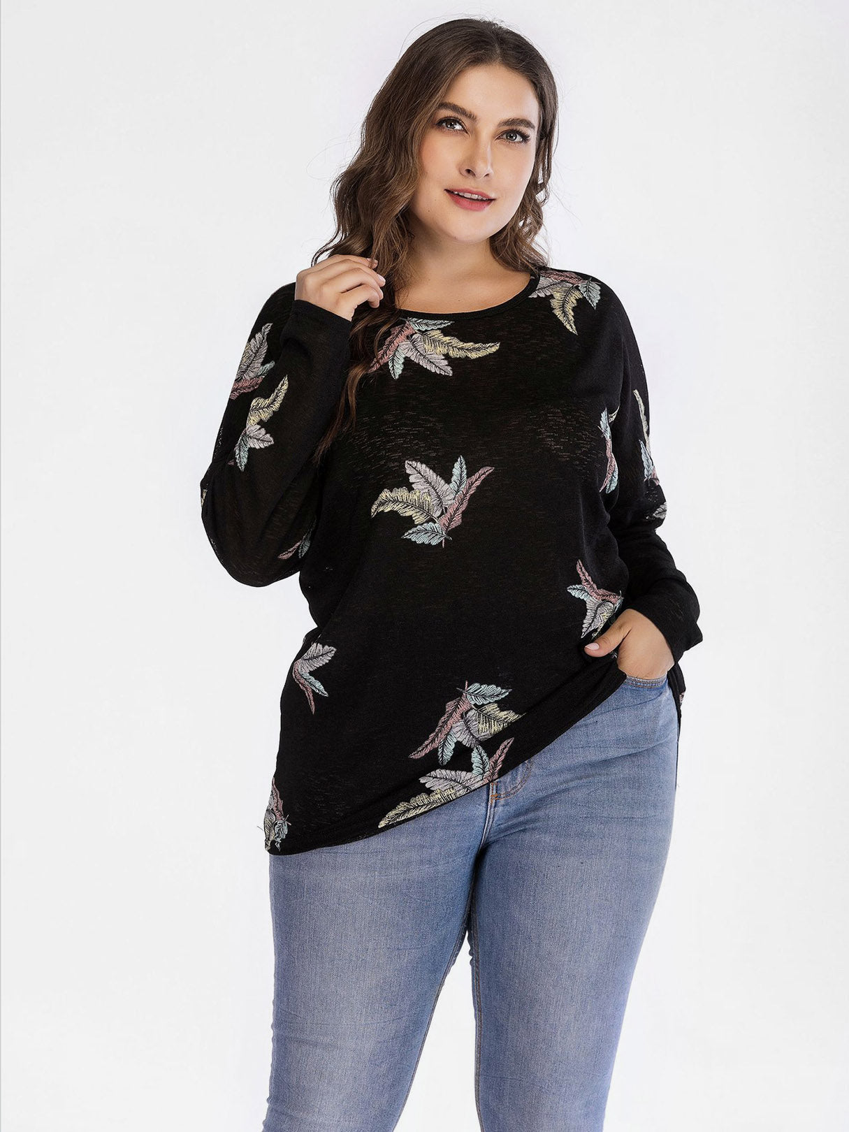 OEM ODM Womens Long Sleeve Plus Size Tops