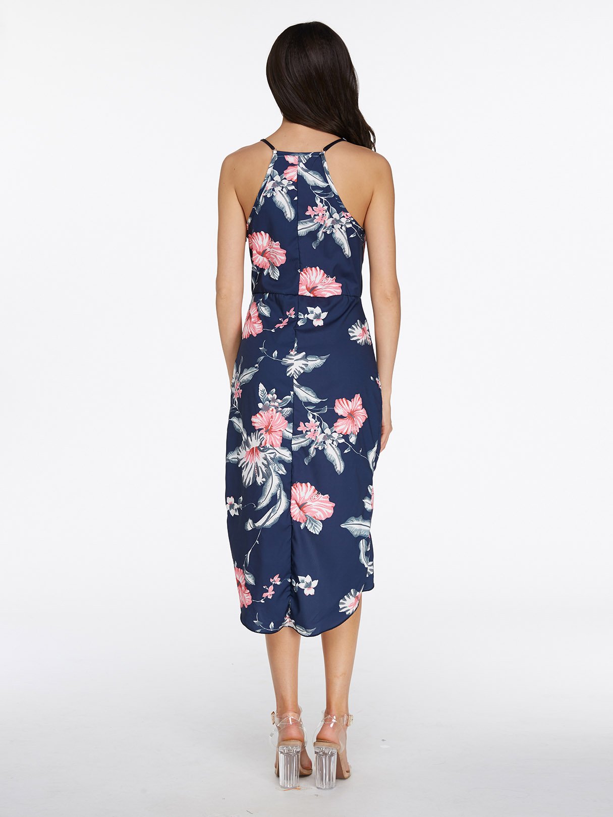 NEW FEELING Womens Navy Floral Dresses