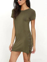 OEM Ladies Army Green Casual Dresses