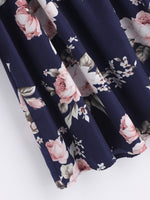OEM Ladies Navy Floral Dresses