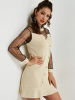 OEM Ladies Apricot Casual Dresses