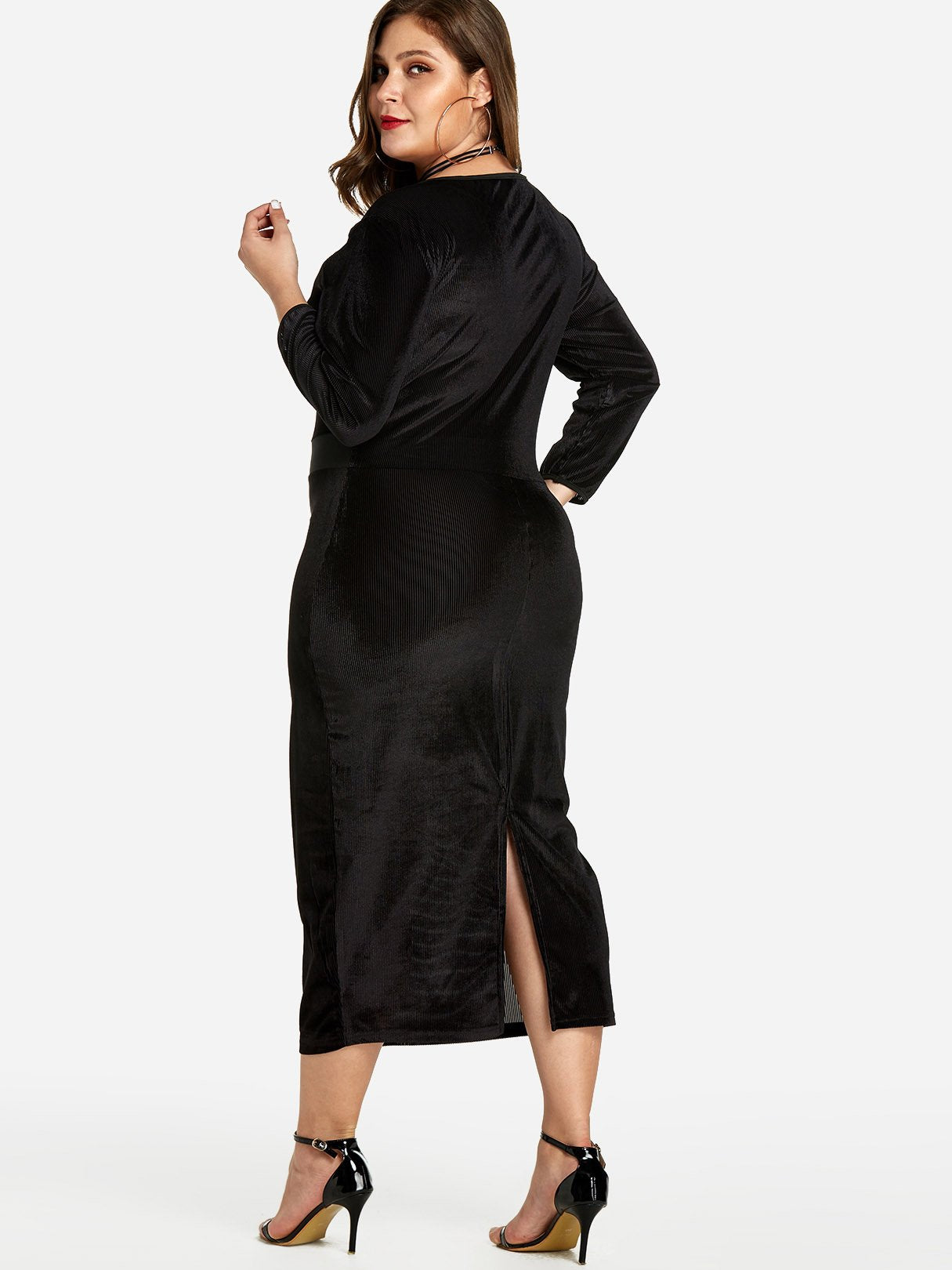 NEW FEELING Womens Black Plus Size Dresses