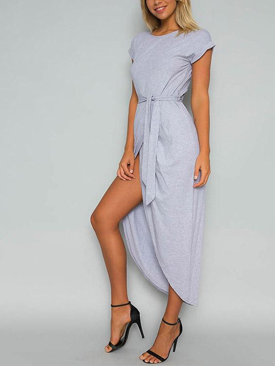 OEM Ladies Grey Midi Dresses