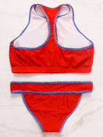 NEW FEELING Womens Red Bikinis