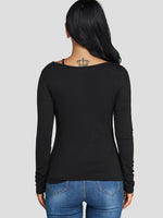 NEW FEELING Womens Black T-Shirts